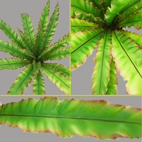 Feuilles d'aquissement en plastique de haute qualité, 5 pièces, pour décor de maison, artificiel bonsaï Buxus, Table, nid d'oiseau vert en soie