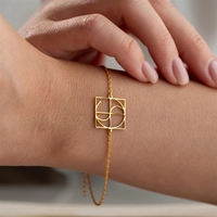 Pulsera de Cadena con Letras y Logotipo Personalizado de Acero Inoxidable con Certificación CE, Venta al Por Mayor de Fábrica