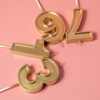 Bougies de joyeux anniversaire en forme de numéro d'or de choix populaire pour la fête