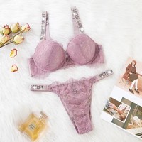 Conjunto de Lencería Sexy de Alta Calidad con Bordado Floral, Talle Bajo, con Volantes Finos, Estilo Victoria, Ropa Interior de Encaje para Mujer