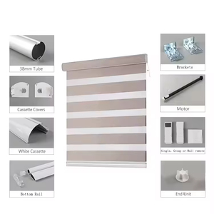 SAMADHI Hot Selling Modern Design Motorized Zebra Blinds Electric Custom Window Roller Shades <b>Curtains</b> Built-in Everyday Use - Product Image 6