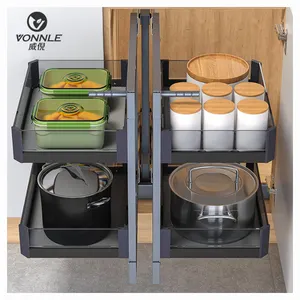 Cozinha canto armazenamento armário gaveta acessórios cesta puxar Super Magic Corner fabricantes