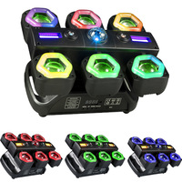 Luz Móvil de Cabeza LED de 150W, Luces de Bola Mágica Láser, 6 Ojos, DMX, KTV, Discoteca, DJ, Boda, Fiesta de Navidad, RGBW, Luz de Escenario para Club