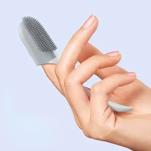 Meubles de camping <span class=keywords><strong>pour</strong></span> animaux de compagnie en silicone souple - Brosse à dents <span class=keywords><strong>pour</strong></span> <span class=keywords><strong>chien</strong></span>/chat d'extérieur avec poignée confortable, soin de la <span class=keywords><strong>mauvaise</strong></span> <span class=keywords><strong>haleine</strong></span>, fournitures de nettoyage des dents - Product Image 2