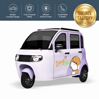 Tricycle électrique mini pas cher au prix d'usine, véhicule mini-passagers à 3 roues avec porte et fenêtre pour les trajets scolaires