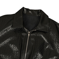 Ensemble assorti femme automne 2027 en similicuir PU : veste courte zippée et short streetwear à poignets élastiques