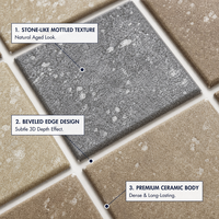 Carrelage en mosaïque céramique résistant à la chaleur, facile à nettoyer, multi-styles, surface anti-graisse, couleur personnalisée, pour la maison, la cuisine, l'hôpital, l'appartement