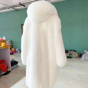 Veste d'hiver en fourrure naturelle Fashion Outwear Luxury Natural <span class=keywords><strong>france</strong></span> <span class=keywords><strong>fox</strong></span> fur coats - Product Image 3