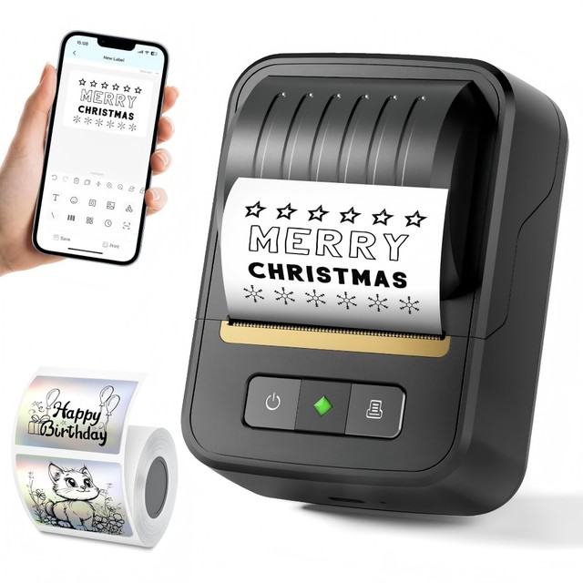 Mini Thermal Label Printer N20  Rechargeable Inkless for Home Organizer Jewelry Craft Office Sticker Printing