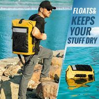 Sac à dos étanche de qualité marine avec sangle de taille réglable pour soulager la pression, idéal pour le canoë-kayak en eaux vives et la randonnée côtière