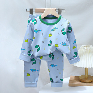 Conjunto de Pijamas Infantiles de Otoño JYS, Ropa Interior de Algodón Suave Leica para Bebés, Ropa con Estampado de Dibujos Animados al por Mayor, Ropa de Casa para Niños y Niñas - Product Image 3