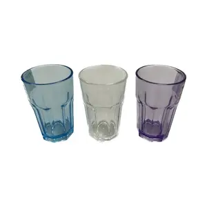 Plastic Tumblers Acrylic Stackable Drinking Plastic Cold Tumbler Cups Portable Wholesale Mugs