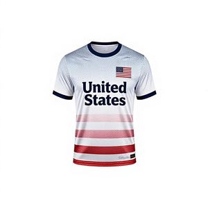 T-shirt pour supporters de football Coupe du Monde 2026 Canada Mexique États-Unis 100% polyester Impression numérique Respirant Écologique - Product Image 1