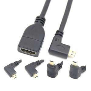 OEM à angle droit 90 degrés Cabo <span class=keywords><strong>Micro</strong></span> pour <span class=keywords><strong>HDMI</strong></span> mâle Port adaptateur PVC veste <span class=keywords><strong>5M</strong></span>/10M pour <span class=keywords><strong>HDMI</strong></span> femelle ruban câble pour projecteur - Product Image 1