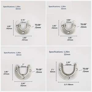 Bride de suspension en acier inoxydable Tige de tuyau suspendue pour armoire Support rond Bride de tuyau fixe Conception européenne Utilisation dans les salles de bains et les hôtels - Product Image 5