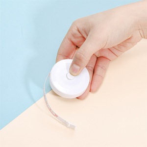 Mini <b>Automatic</b> Retractable Tape Measure Portable Measuring Tape For <b>Sewing</b> And DIY Jewelry Making In Blue Green Pink White - Product Image 4