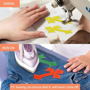 Patchs brodés 3D à chaud, en stock, avec logo personnalisé coloré, thermocollants pour <span class=keywords><strong>la</strong></span> décoration <span class=keywords><strong>de</strong></span> vêtements - Product Image 6