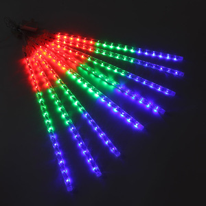 ไฟตกแต่งแบบหลอดฝน LED กันน้ำ 120V สำหรับงานแต่งงาน ปาร์ตี้ ตกแต่งสวน ไฟตกแต่งแบบดาวตก LED - Product Image 5