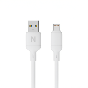 สายเคเบิล NCC 12W USB to Lightning 1.2M รุ่น XC-0208 สายซิลิโคนยืดหยุ่น ทนทานสูง รองรับการชาร์จเร็ว PD (สีขาว) สายดาต้า - Product Image 2