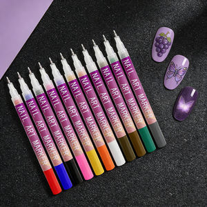 Stylo de peinture pour nail art, 12 couleurs, stylo de peinture acrylique, pinceau pour <span class=keywords><strong>ongles</strong></span>, DIY, séchage rapide, stylo de peinture pour points, lignes, marqueur pour nail art - Product Image 2