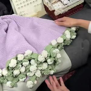 大花毛毯DIY针织套装手工创意礼品一步一步视频 - Product Image 2