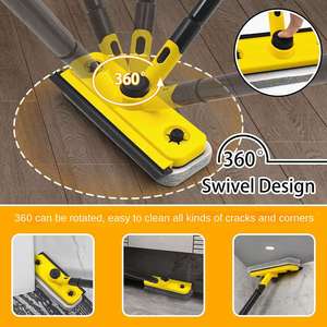 Cross-border for Plastic Bathroom <b>Brush</b> Magic <b>Floor</b> Three-in-One Long Handle Rotatable Cleaning <b>Brush</b> Removable Replacement - Product Image 3