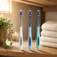 Brosse à dents en nylon à poils moyennement souples pour un nettoyage en profondeur, protège les dents dans tous les coins, brosse à dents pour adultes pour un usage domestique