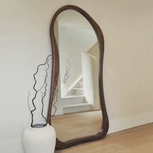 Gương toàn thân khung gỗ phong cách hiện đại, thiết kế vòm trên tường, gương cổ điển của nhà thiết kế, có thiết kế gương đứng. - Product Image 2