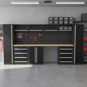 Armoire à outils de <span class=keywords><strong>garage</strong></span> RW avec établi et tiroirs, armoires de rangement modulaires pour <span class=keywords><strong>garage</strong></span>, chariot à outils <span class=keywords><strong>complet</strong></span> pour atelier, chariot à outils pour mécaniciens - Product Image 3