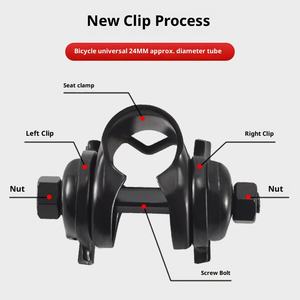 Adaptateur <span class=keywords><strong>de</strong></span> tube <span class=keywords><strong>de</strong></span> <span class=keywords><strong>selle</strong></span> <span class=keywords><strong>de</strong></span> vélo <span class=keywords><strong>de</strong></span> montagne en acier au carbone réglable en gros avec clip <span class=keywords><strong>de</strong></span> coussin - Conception à double rail, léger - Product Image 2