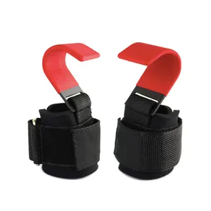 Adjustable Fitness Anti-Slip Tali Pegangan Gym Pendukung Pergelangan Tangan Kait Angkat Berat