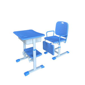 Ensemble de chaise et de bureau d'école réglables avec plateau en bois et plastique ABS pour une utilisation en classe - Product Image 5