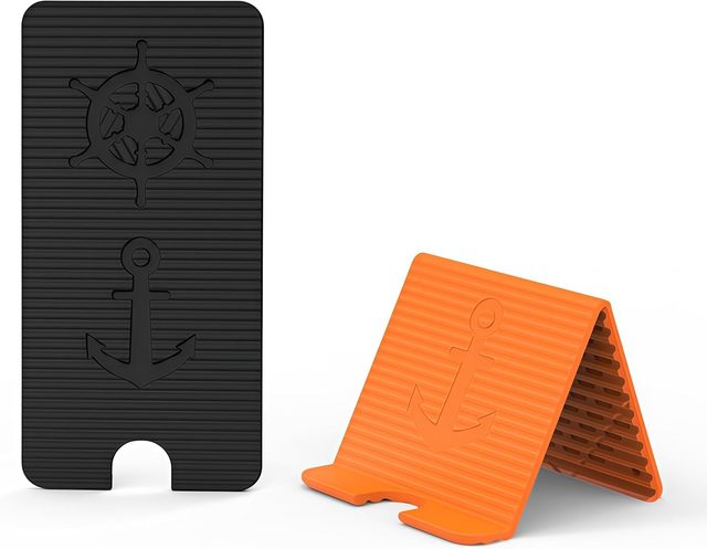 Phone Holder with Aluminium Sheet Non-slip Silicone Bracket for Home Office Travel Multi-angle Foldable Desktop Holder