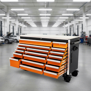 Armoire à outils à roulettes à 13 tiroirs avec roues verrouillables, serrure à clé dédiée, coffre à outils pour garages et ateliers avec rangement pour kits, établi à outils - Product Image 1