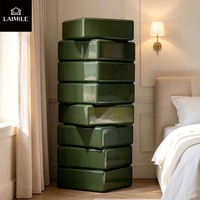 Commode haute empilable de luxe moderne, irrégulière, à 8 tiroirs, en cuir PU, meuble de rangement pour chambre à coucher, mobilier de maison OEM ODM