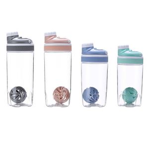550ml/700ml Tritan Plastic Protein Plastic <b>Shaker</b> Water <b>Bottle</b> with Handle Easy Carrier Pink,grey,blue,green,or Customized Color - Product Image 1
