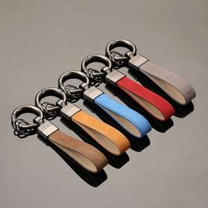 Porte-clés en cuir oblong 12x3, impression sérigraphique, cadeau personnel durable - Product Image 3