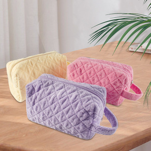 Sac de toilette personnalisé en tissu éponge, pochette de beauté à fermeture éclair, sac à main en tissu éponge pour cadeau - Product Image 6