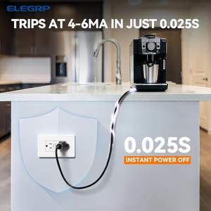 ELEGRP GFCI выход 15 Ампер TR устойчивый к несанкционированной проверке GFI электрический выход GFI прерыватель замыкания цепи заземления с настенной пластиной - Product Image 5