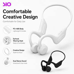 Écouteurs sans fil à conduction osseuse à oreille ouverte avec crochet d'oreille, autonomie ultra-longue 8h+, appels stéréo <span class=keywords><strong>PC</strong></span>+ABS - Product Image 6