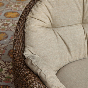 Moderno Juego de Sofá Individual de Ratán para Exteriores Muebles de Ratán PE para Balcón Patio Jardín Terraza Silla Perezosa de Ocio Hotel - Product Image 6