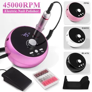 Nouvelle perceuse à ongles électrique professionnelle 45000 tr/min, machine de manucure à faible bruit, ensemble de ponceuses à ongles, équipement de polissage pour salon de manucure - Product Image 1