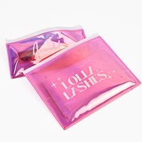 Sac à fermeture éclair de bijoux cosmétiques transparents en pvc personnalisé logo imprimé