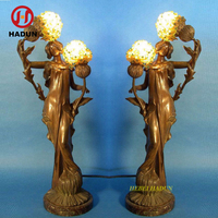 Nouveau design bronze décor sculpture bronze prométheus Sculpture lampadaire statue