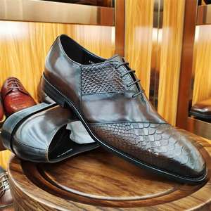 Chaussures en cuir pour hommes XuanWu, style Oxford élégant, à enfiler, bout fermé, respirantes, légères, semelle en caoutchouc isolante - Product Image 4
