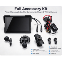 Layar Navigasi GPS CarPlay Motor 2026 Bast Seller 7 Inci Tahan Air Nirkabel Android Auto