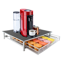 Support de capsules Nespresso en métal durable Combinaison gratuite de dosettes de café Tiroir Installation de type debout