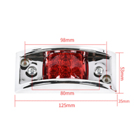 Feu de position latéral LED 24V pour camion, avec cadre chromé, feu de gabarit latéral et feu arrière pour camion, pick-up, poids lourd, remorque