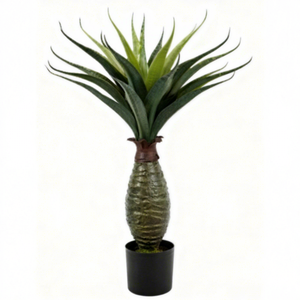 Objetos Decorativos Más Vendidos, Planta Artificial de Agave con Tronco Ovalado, Planta Artificial Verde, Bonsái, Decoraciones para Bodas y Fiestas - Product Image 6