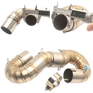 Tuyau d'échappement intermédiaire pour Honda Cbr1000r, section intermédiaire de 51mm, en acier inoxydable en forme de S, avec collier de serrage, isolation thermique, utilisation hors route - Product Image 4